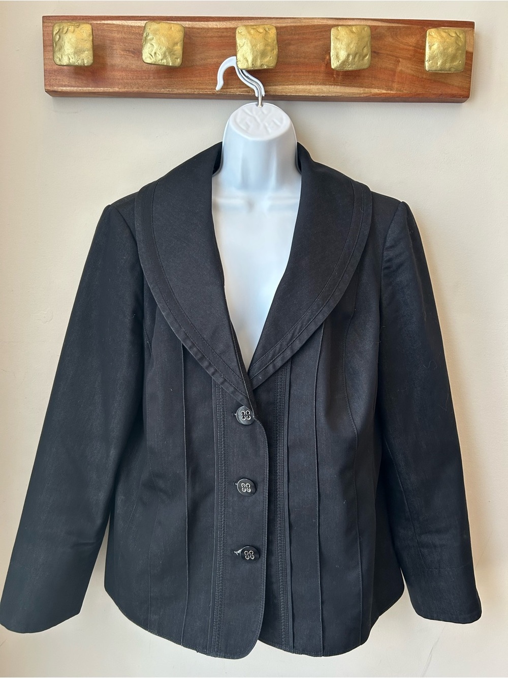 🟢 5 for $25 🟢 Laura Plus Black Tailored Blazer Dark Academia Office Chic